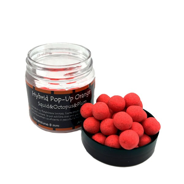 Myon Baits Hybrid Pop Up Orange SquidPills 8 mm Myon Baits Pop Up Produse