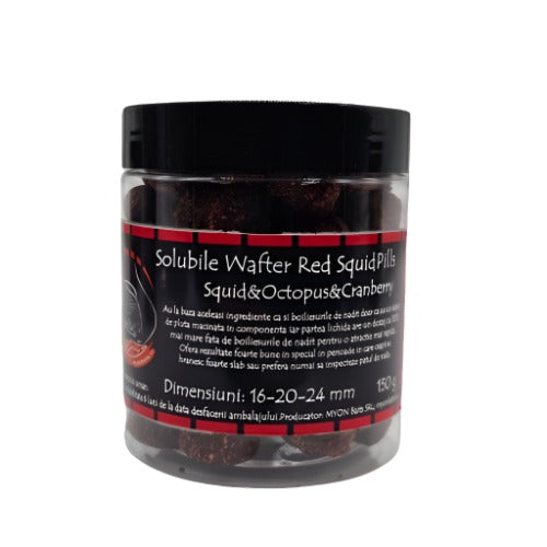 Myon Baits Wafter Solubile Dumbell Red SquidPills Myon Baits Carlig premium Produse